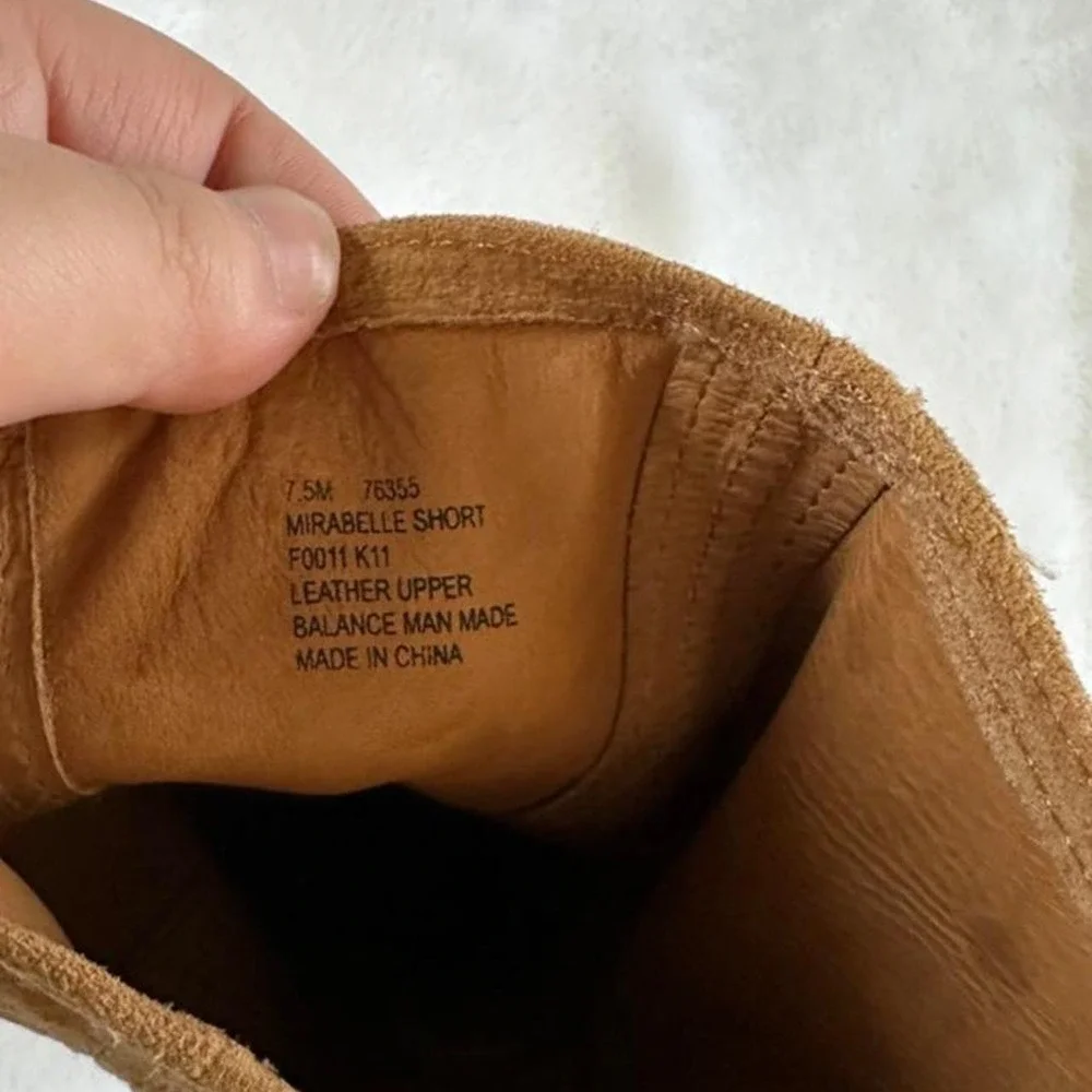 Frye Mirabelle Short Suede light leather pull on boots y2k vintage - Picture 5 of 5